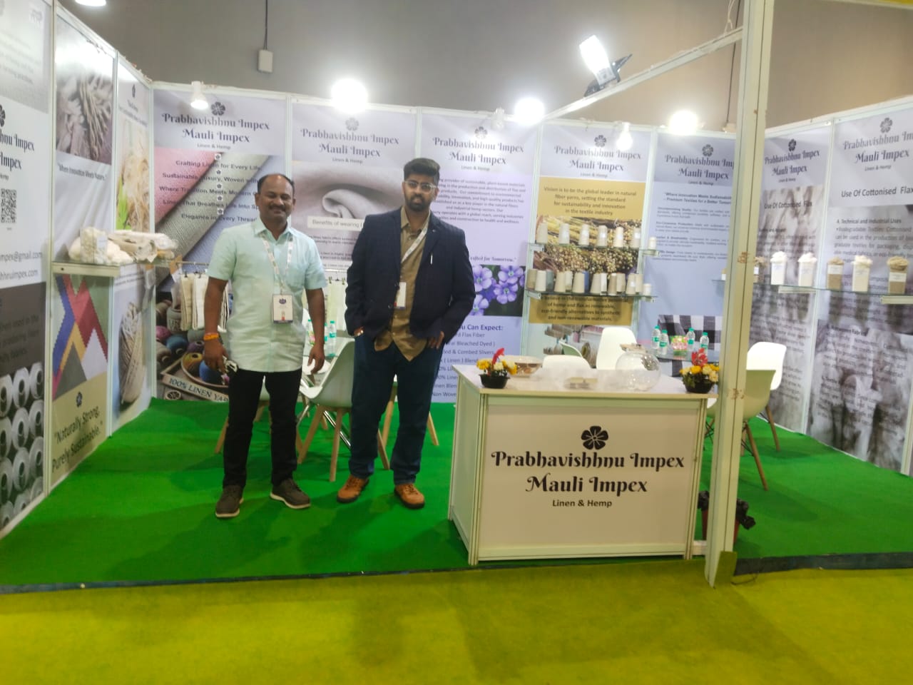 International export exhibition showcasing sesame seeds and spices