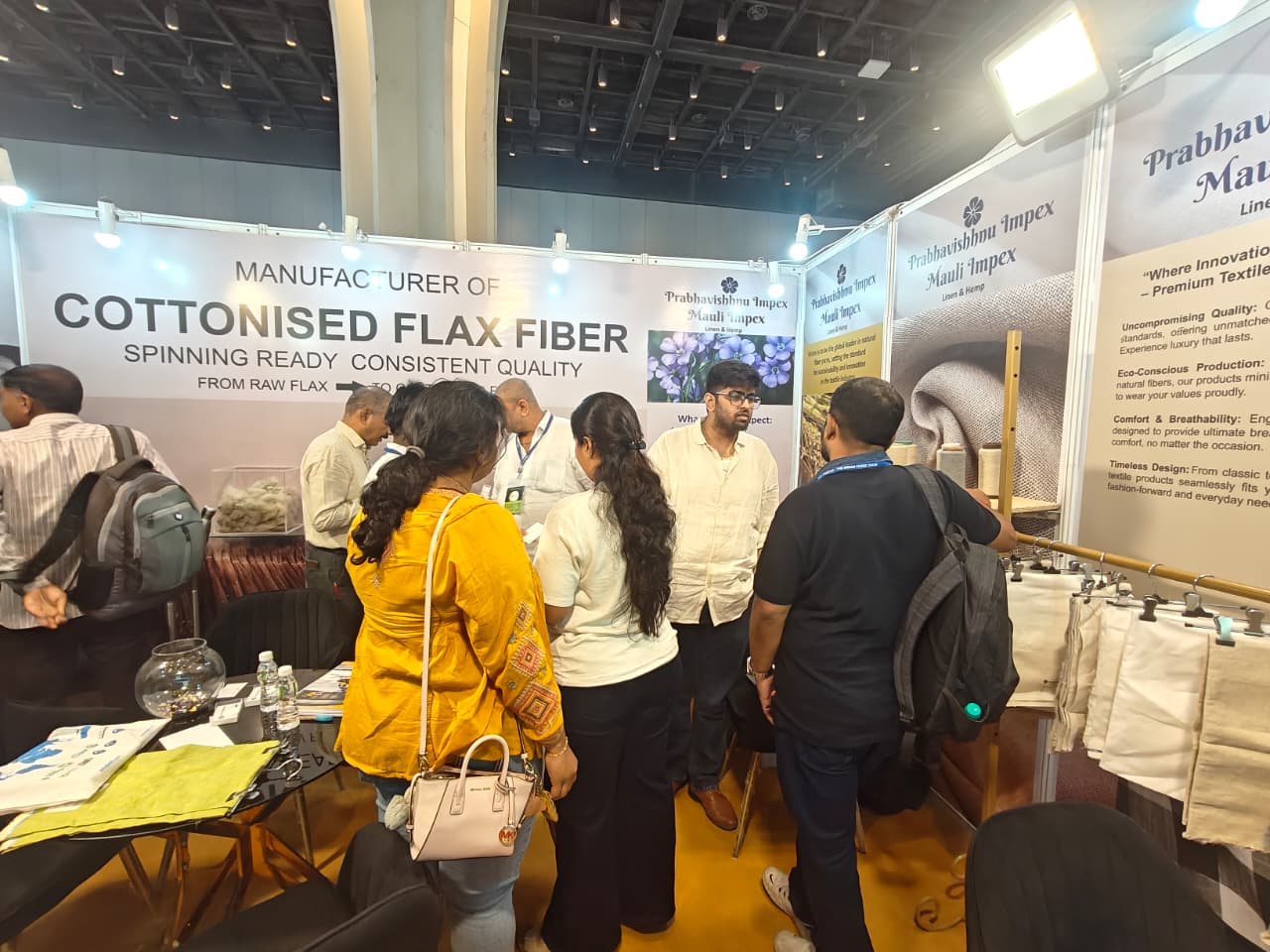 Agricultural export products showcased at exhibition stall